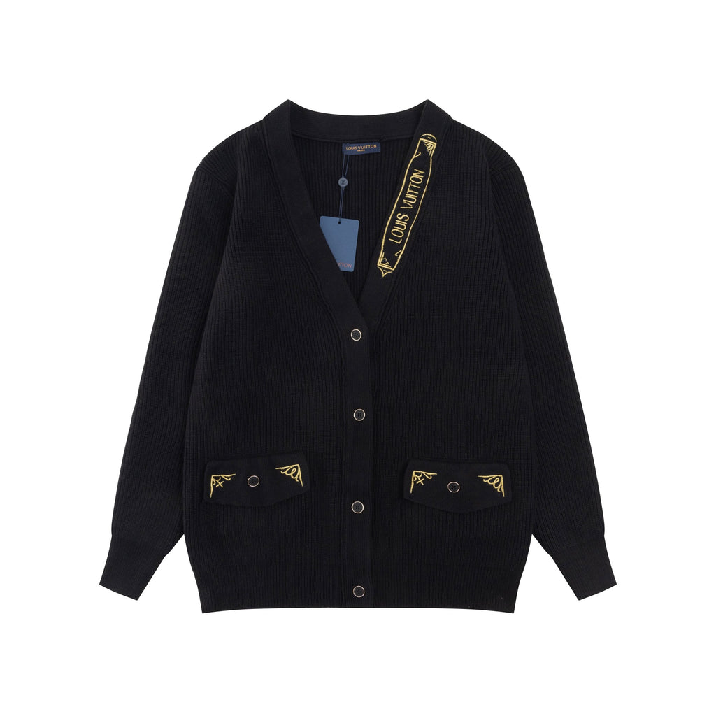 New embroidered logo wool knitted sweater sweater