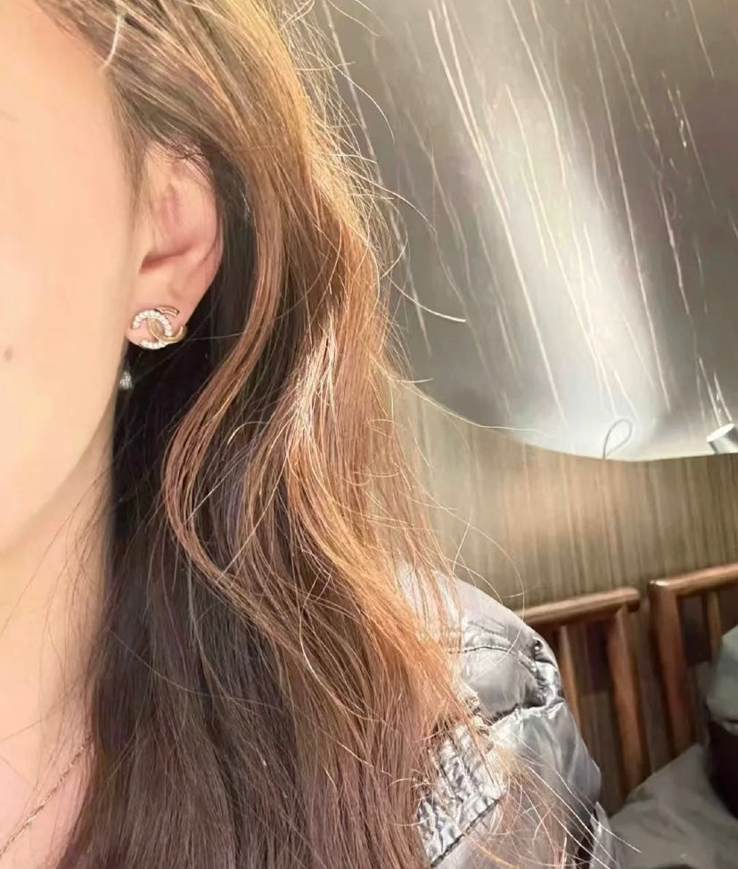 Half drilled earrings