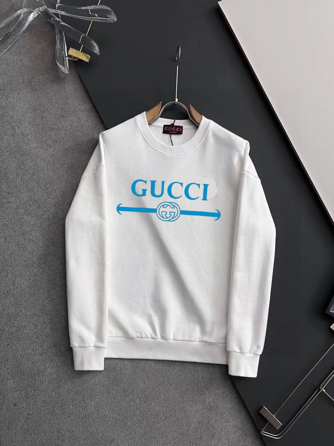 New printed pullover round neck hoodie