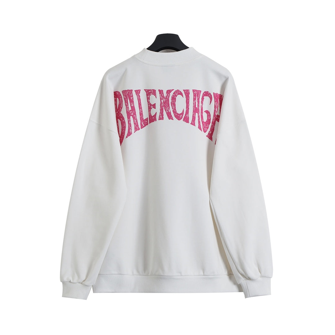 Beach painting night view round neck hoodie