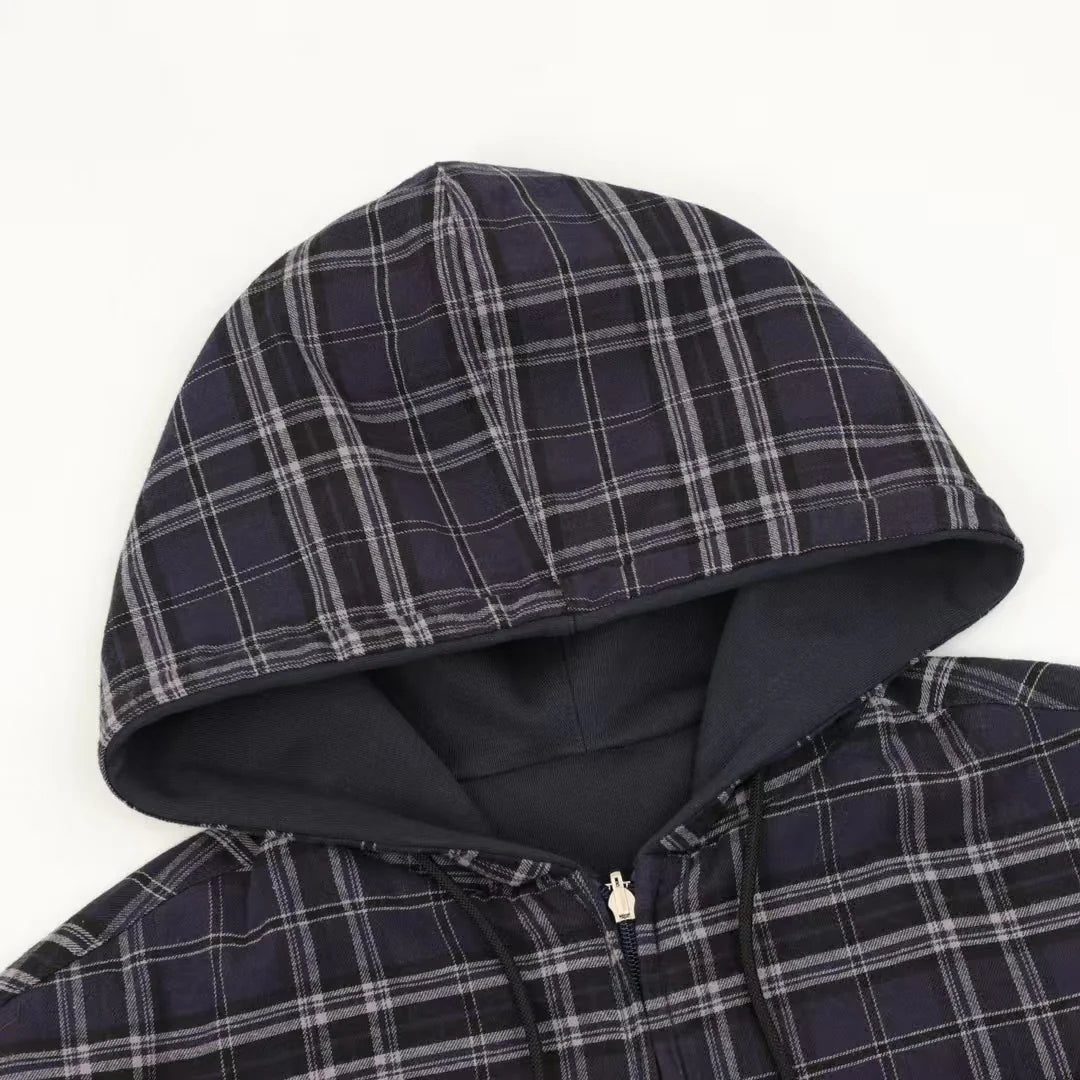 New plaid cloth letter jacket