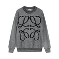 Round neck classic jacquard large logo sweater