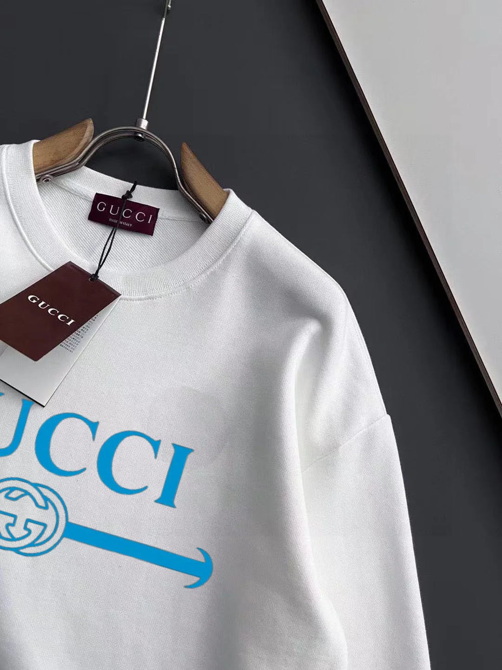 New printed pullover round neck hoodie