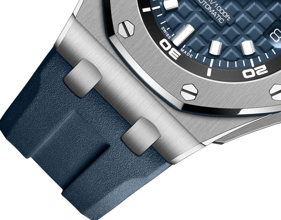 Rubber Watchband - 904L Steel - Automatic - 42mm