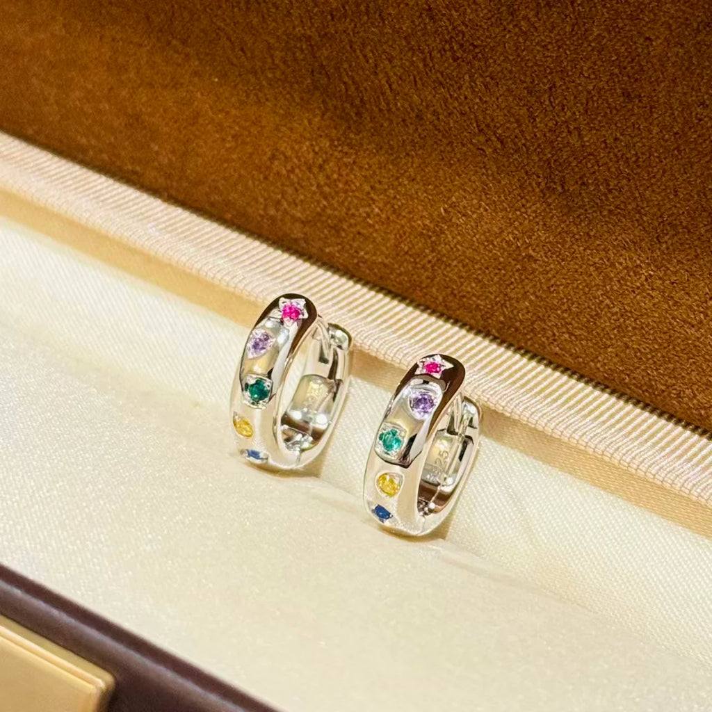 New rainbow candy earrings