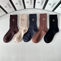 New embroidered pile socks