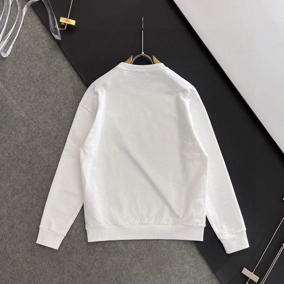 New printed pullover round neck hoodie