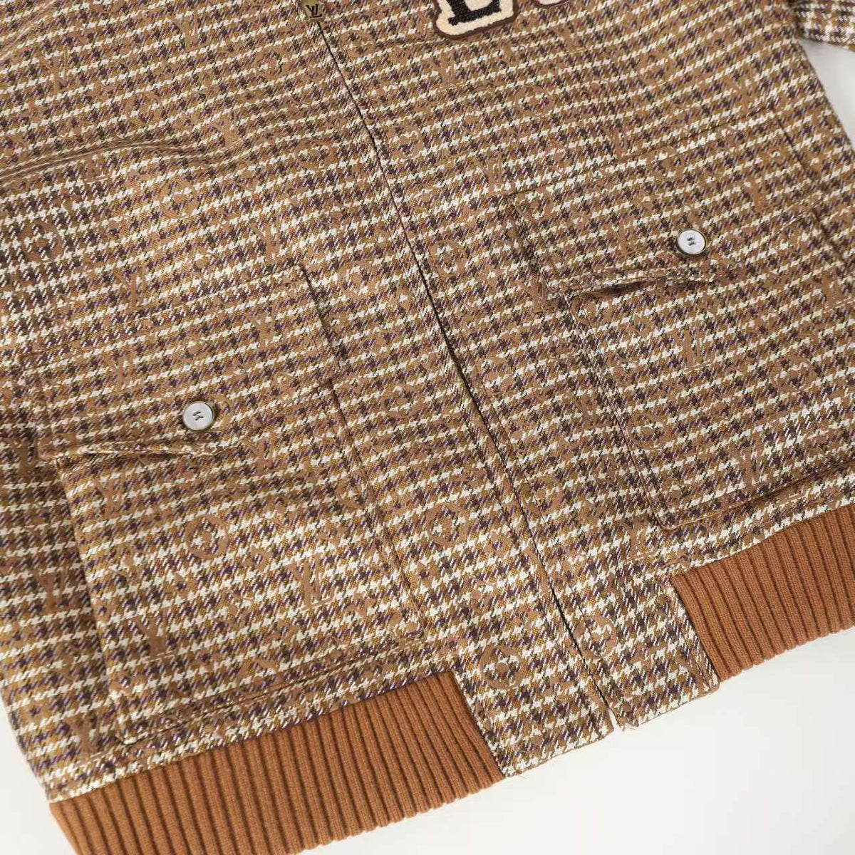 Thousand Bird Grid Old Flower Jacket Coat