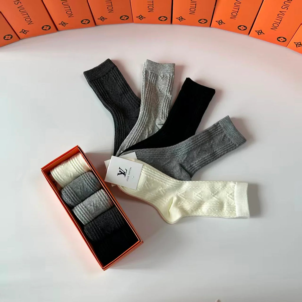 New cashmere pile socks
