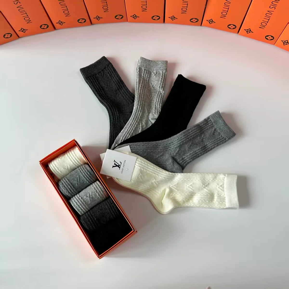 New cashmere pile socks