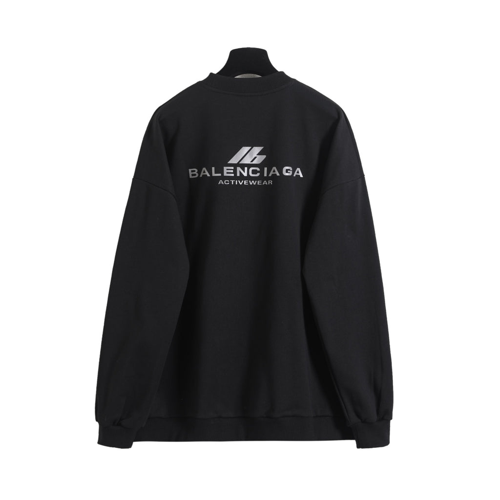 Laser reflective round neck sweatshirt