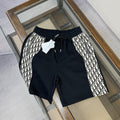 Latest double-sided letter jacquard splicing casual shorts