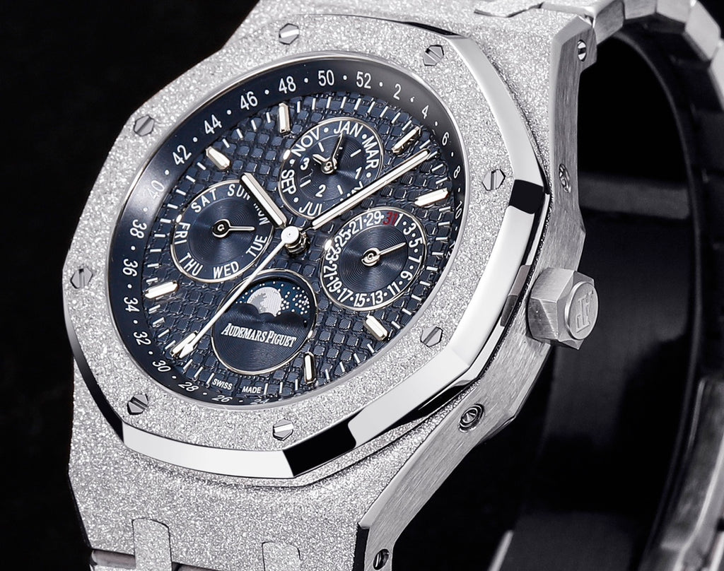 Royal Oak "Frosted Gold" Series (Ref. 26574)—the 41mm "King of Steel Watches" (Custom Frosted Gold Edition)（Blue）