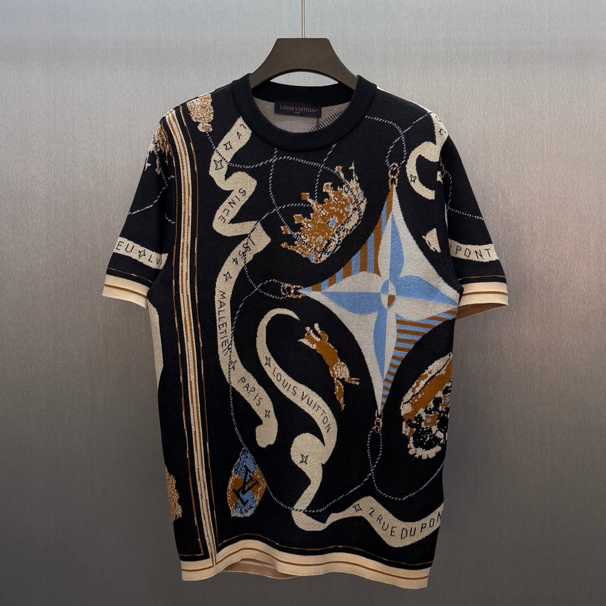 Navigation Totem Short Sleeve Knitted Shirt