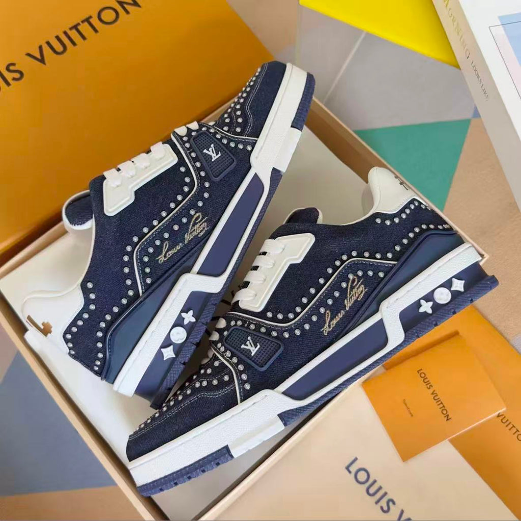Denim Blue Rivet Sneakers