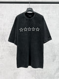 Latest Pattern Paper Tape Direct Spray Printed T-shirt