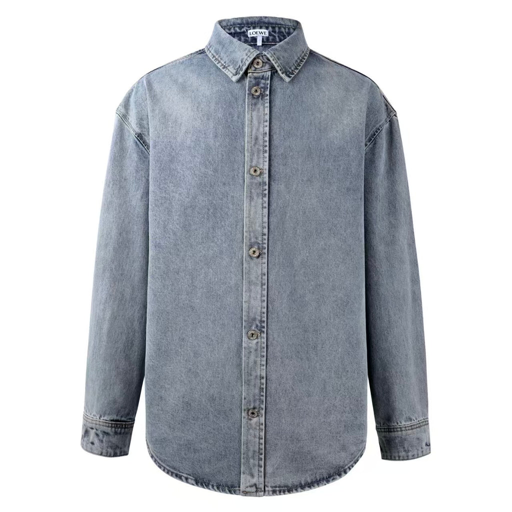 Washed shirt jacket