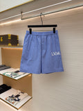 Striped jacquard printed shorts