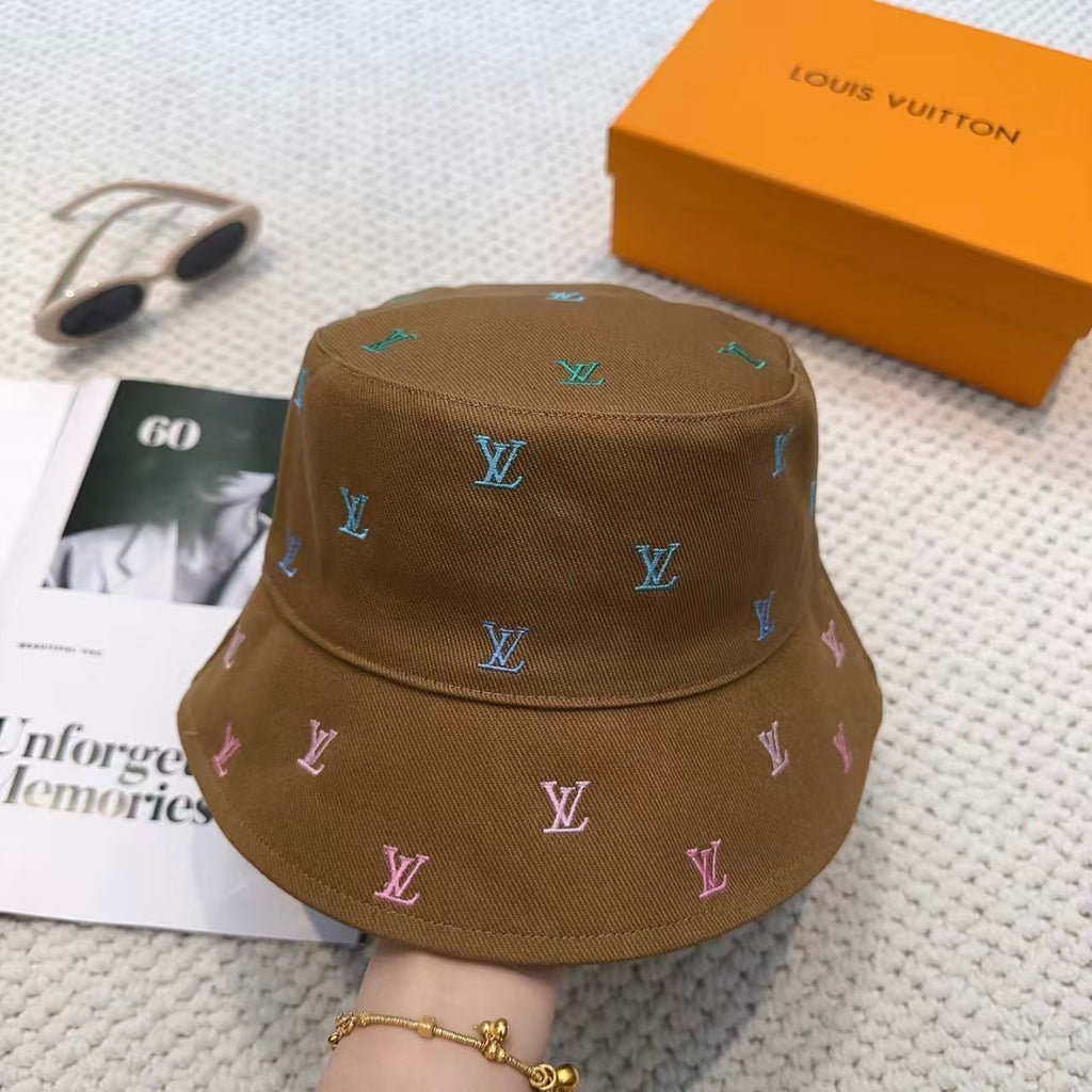 New double-sided embroidered fisherman hat