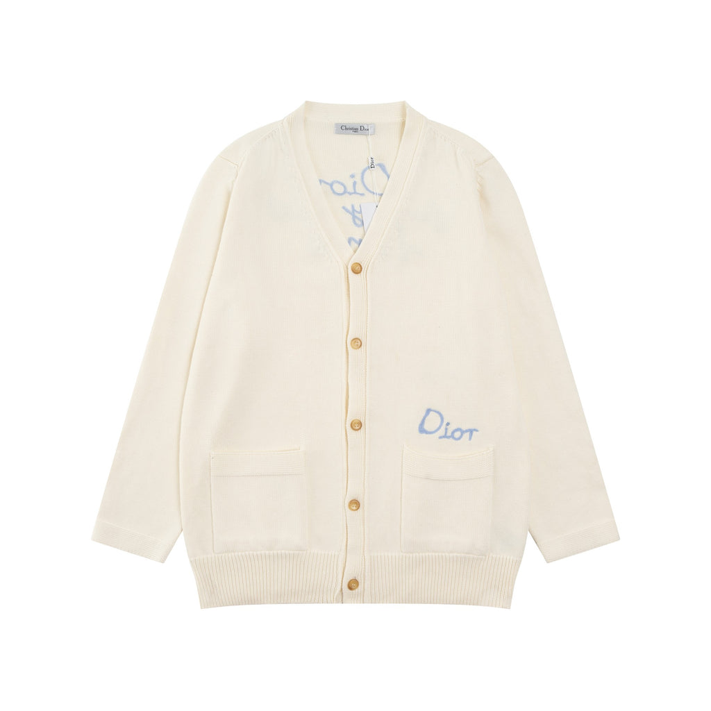 New jacquard logo cardigan jacket