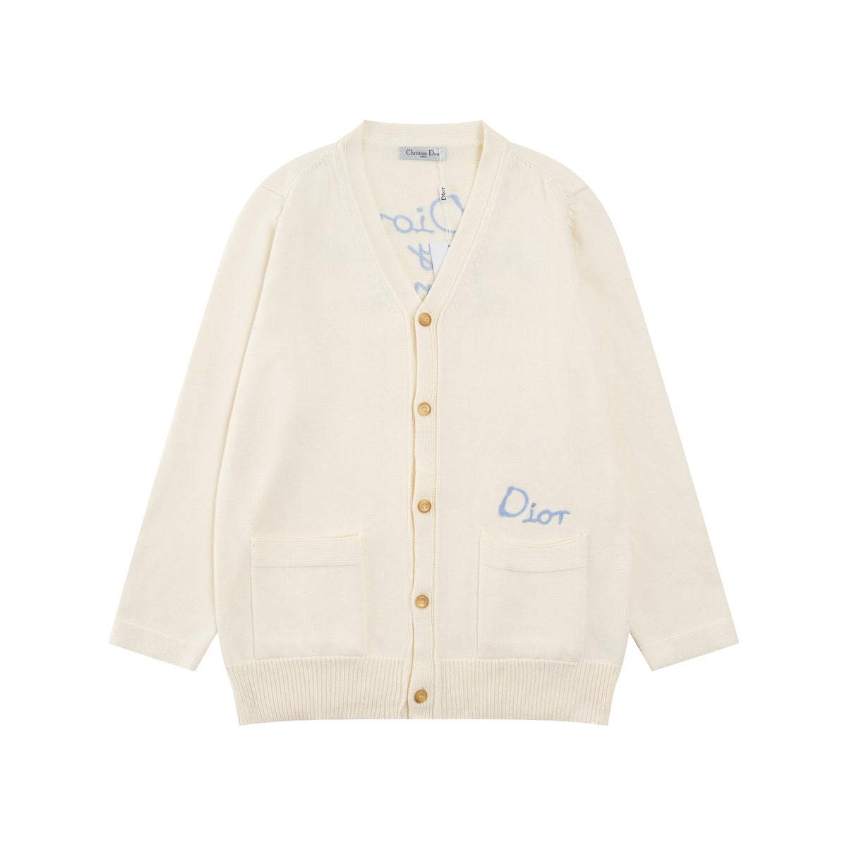 New jacquard logo cardigan jacket