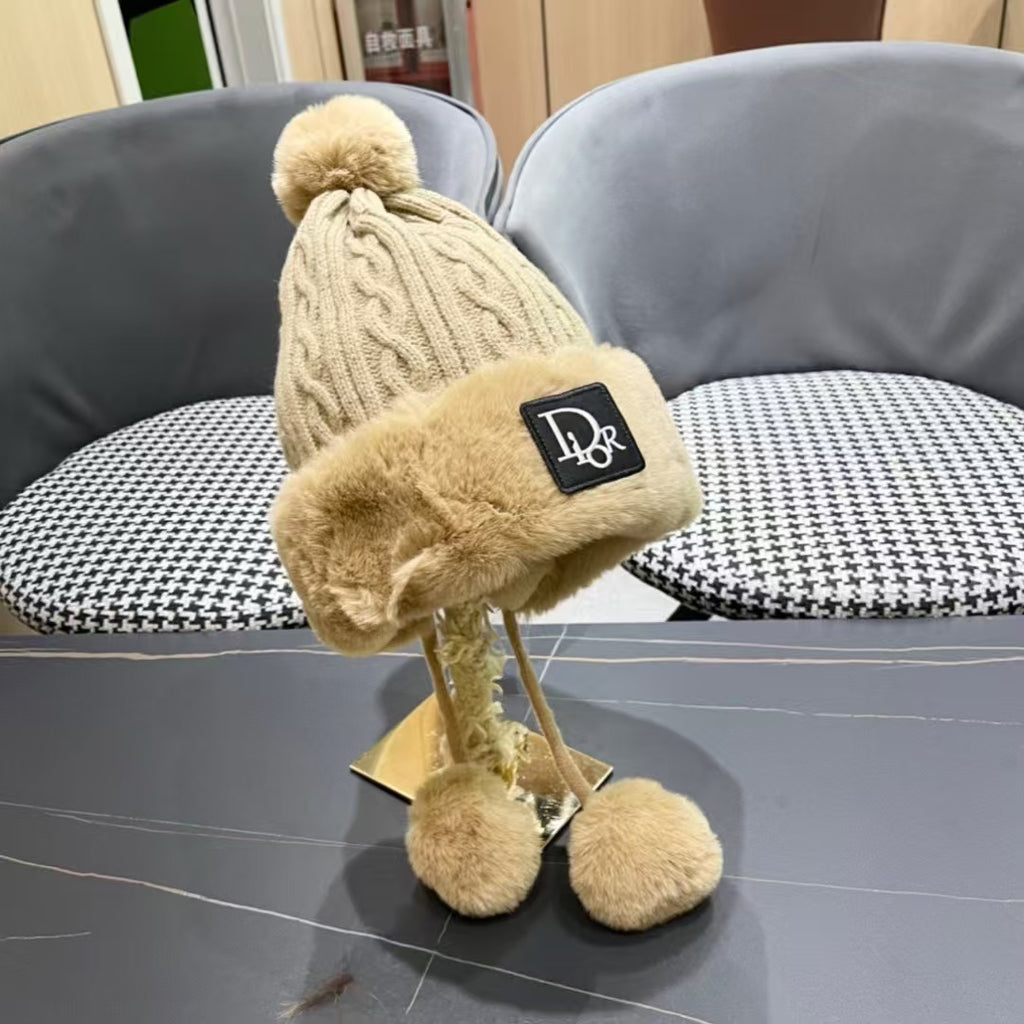 Ear protection knitted hat