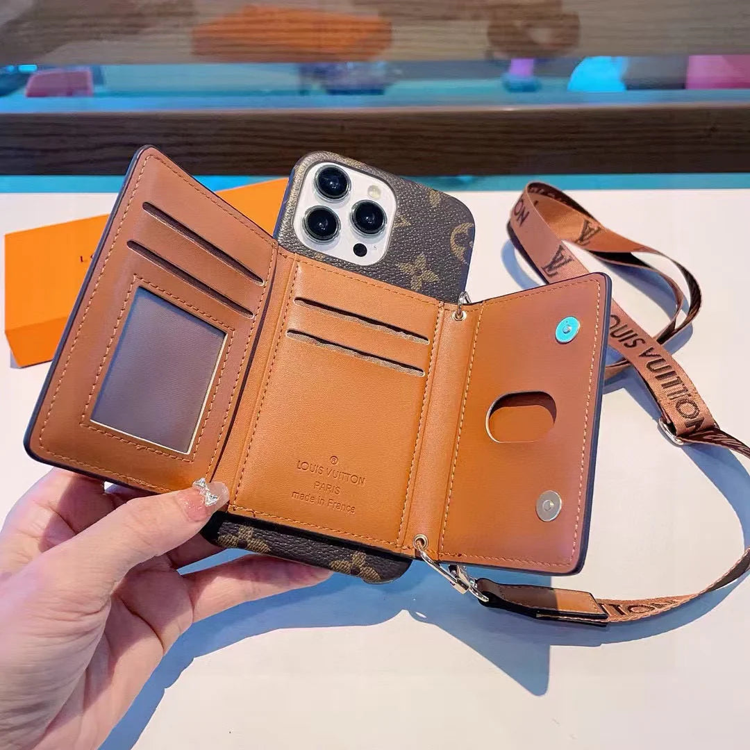 Three fold card holder phone case