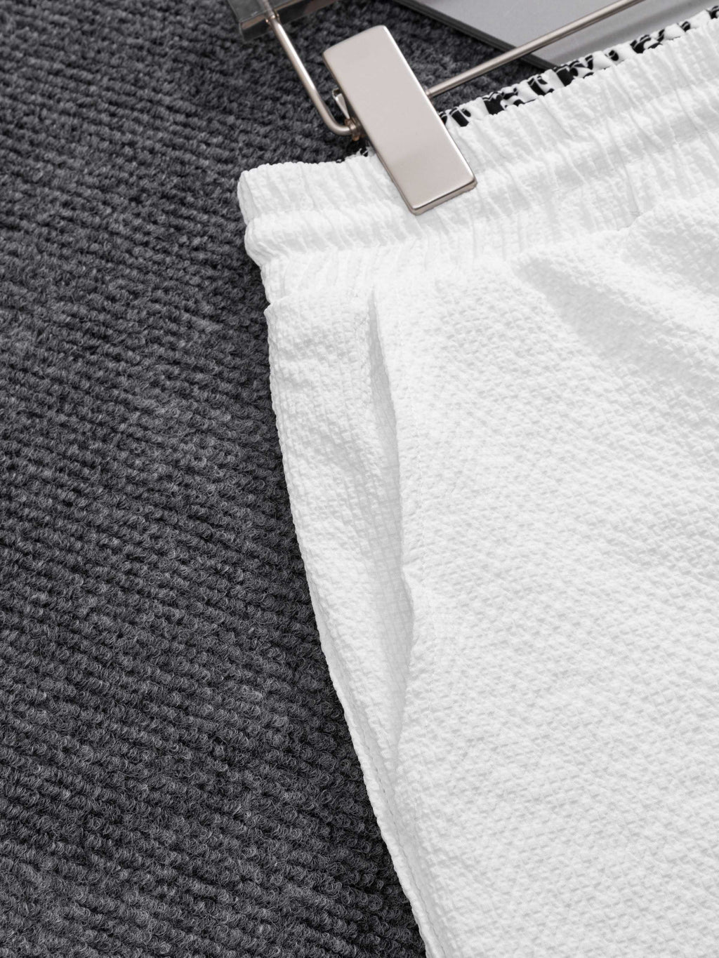 New waffle milk silk quick drying beach shorts