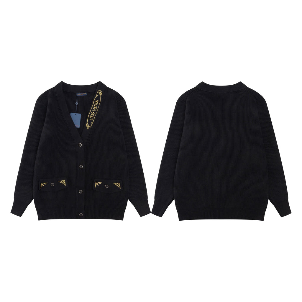 New embroidered logo wool knitted sweater sweater