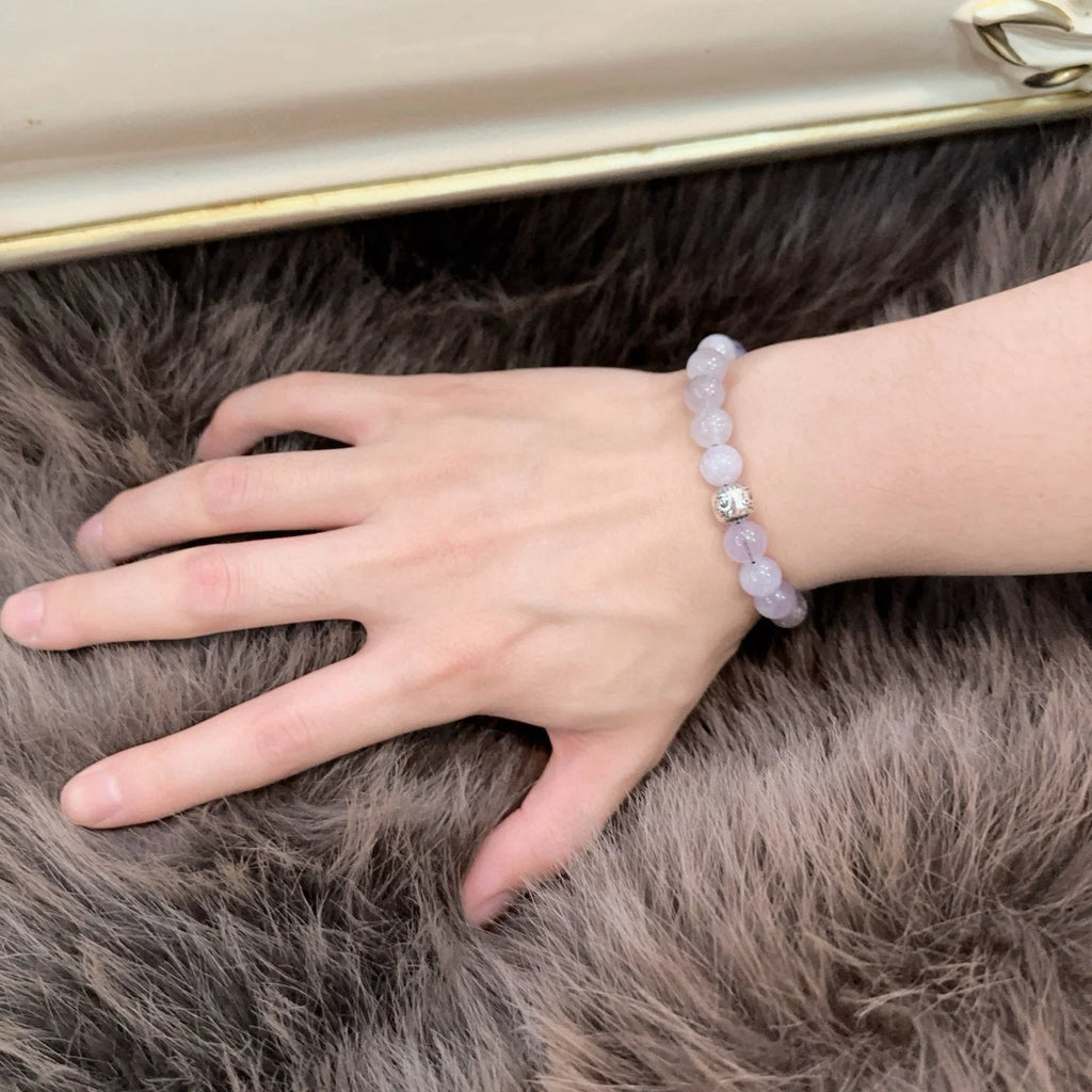 Multi element agate and Thai silver style bracelet