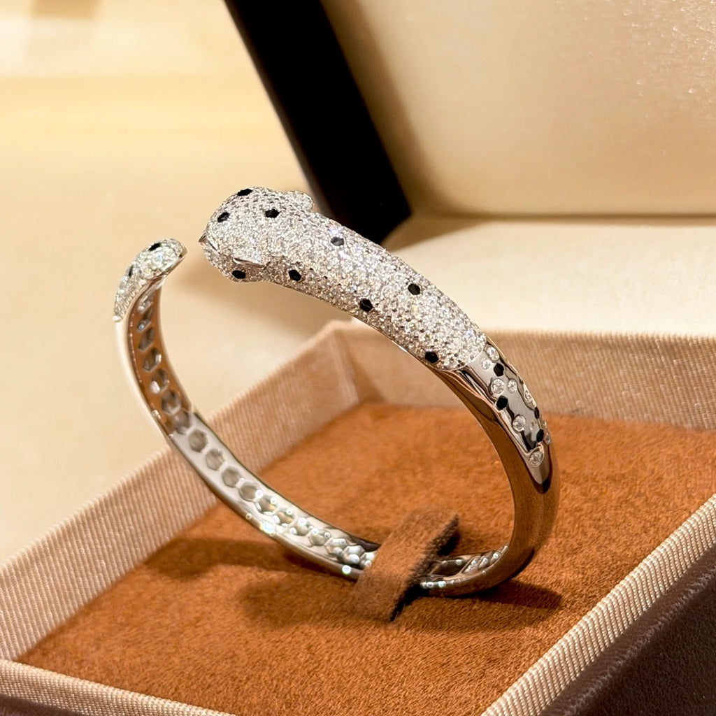 Spotted Leopard Open Bracelet