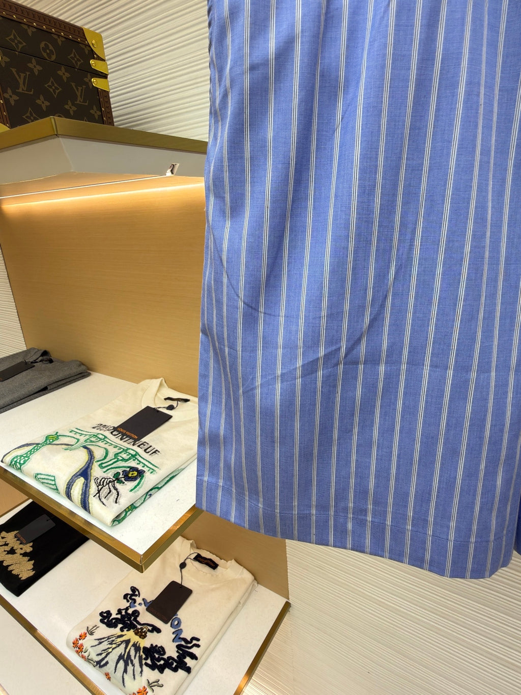 Striped jacquard printed shorts