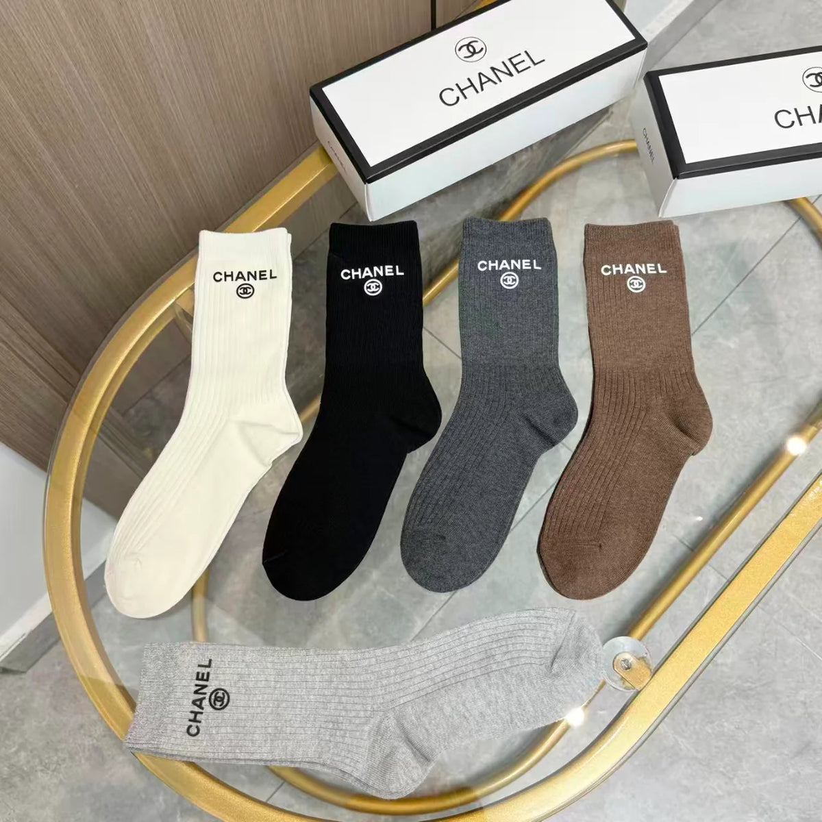 New letter high socks