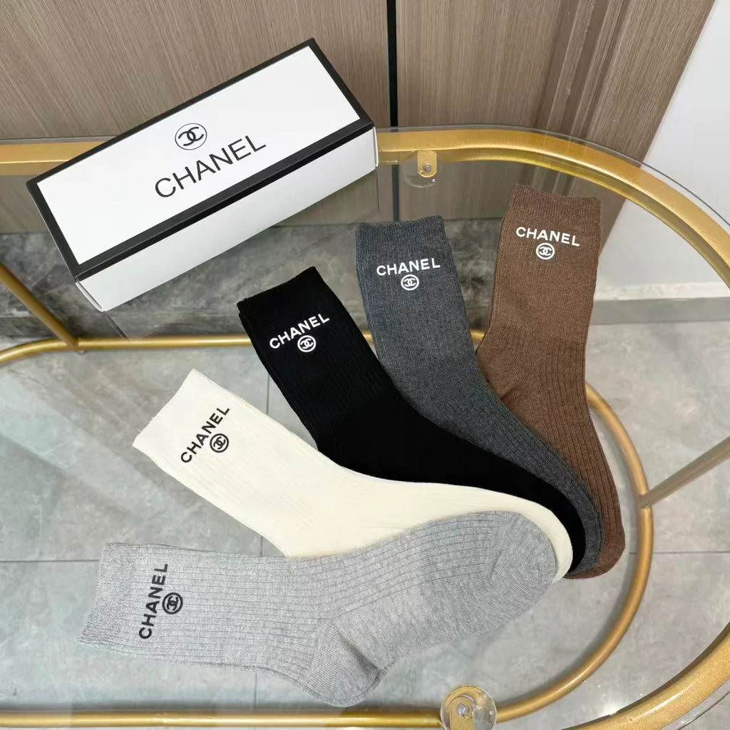 New letter high socks
