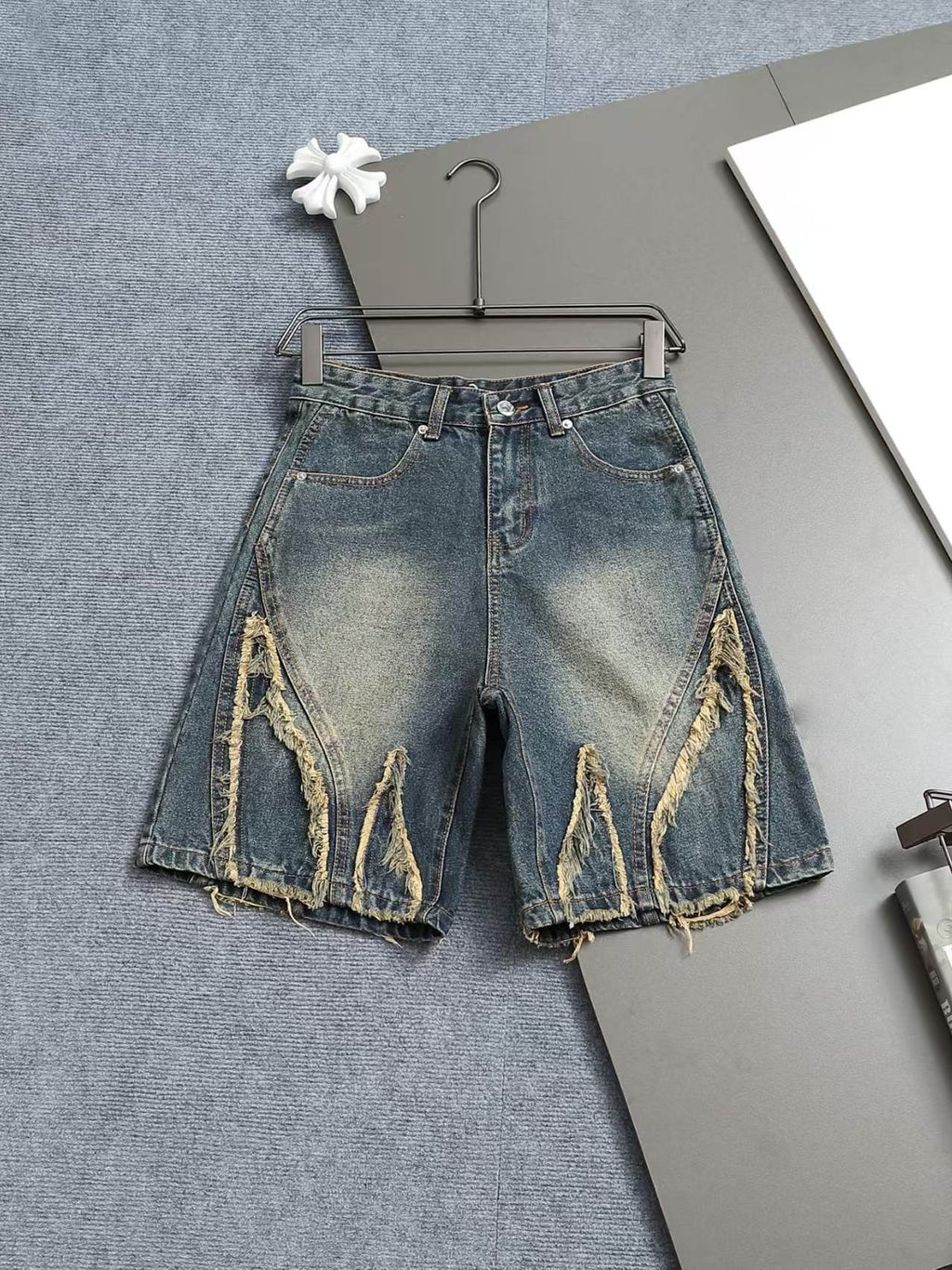 New denim shorts