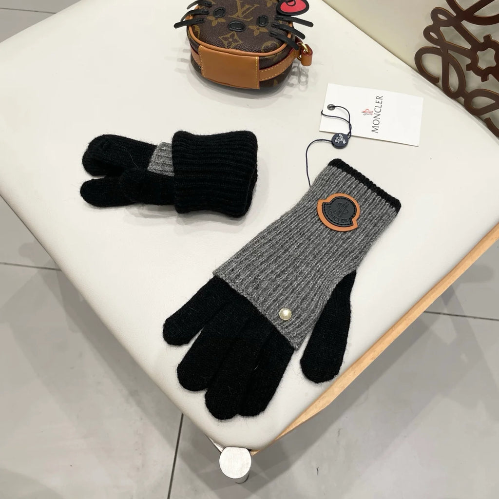 Knitted wool warm yarn gloves