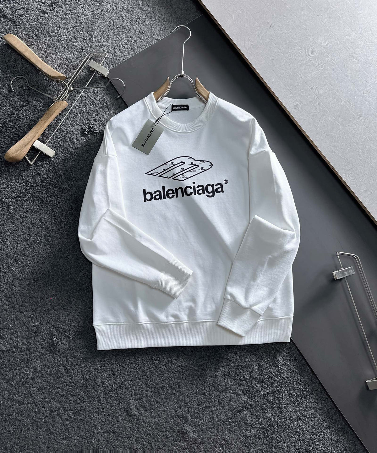 New printed pullover round neck hoodie