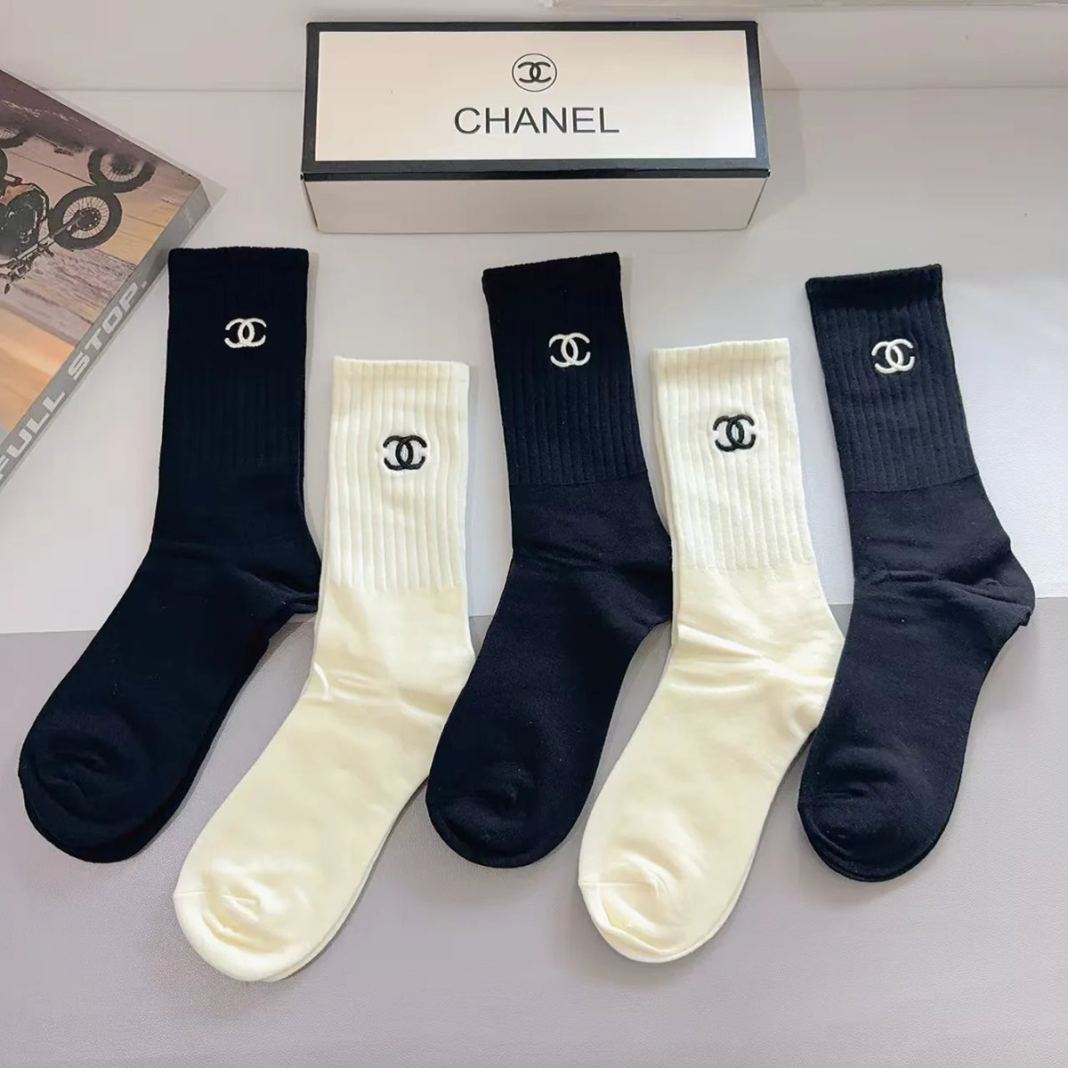 New Embroidered Long Socks
