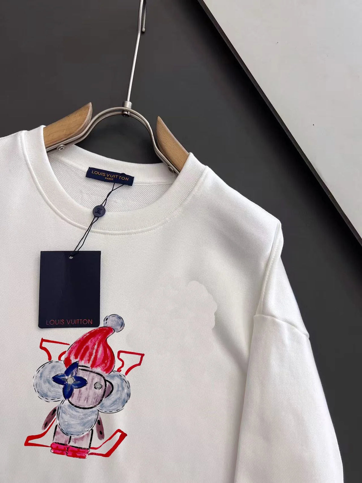 New printed pullover round neck hoodie