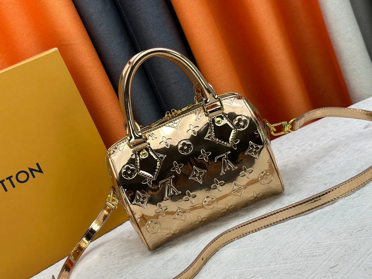 Rose gold handbag