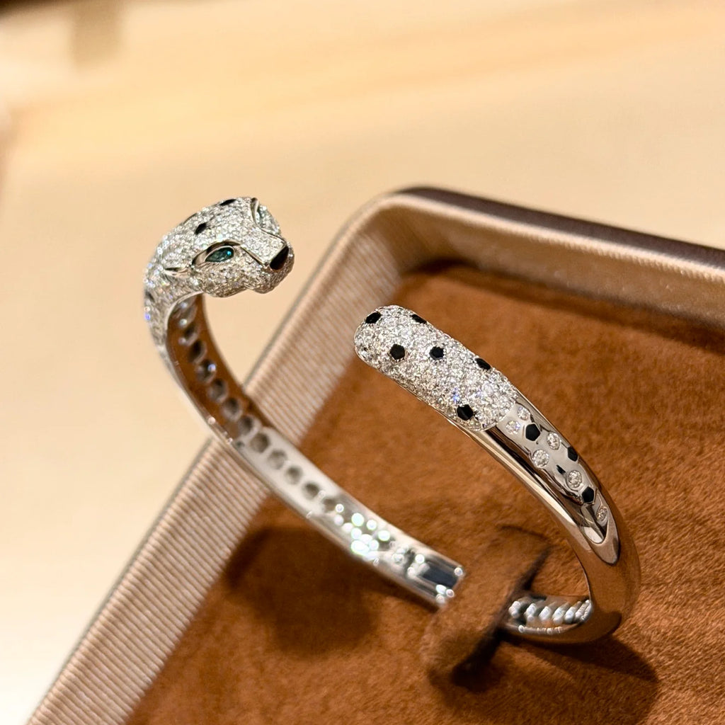 Spotted Leopard Open Bracelet