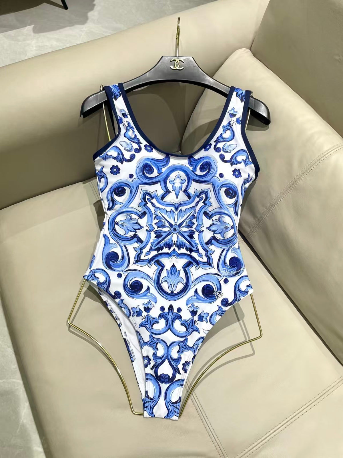 New Blue and White Porcelain Swimsuit