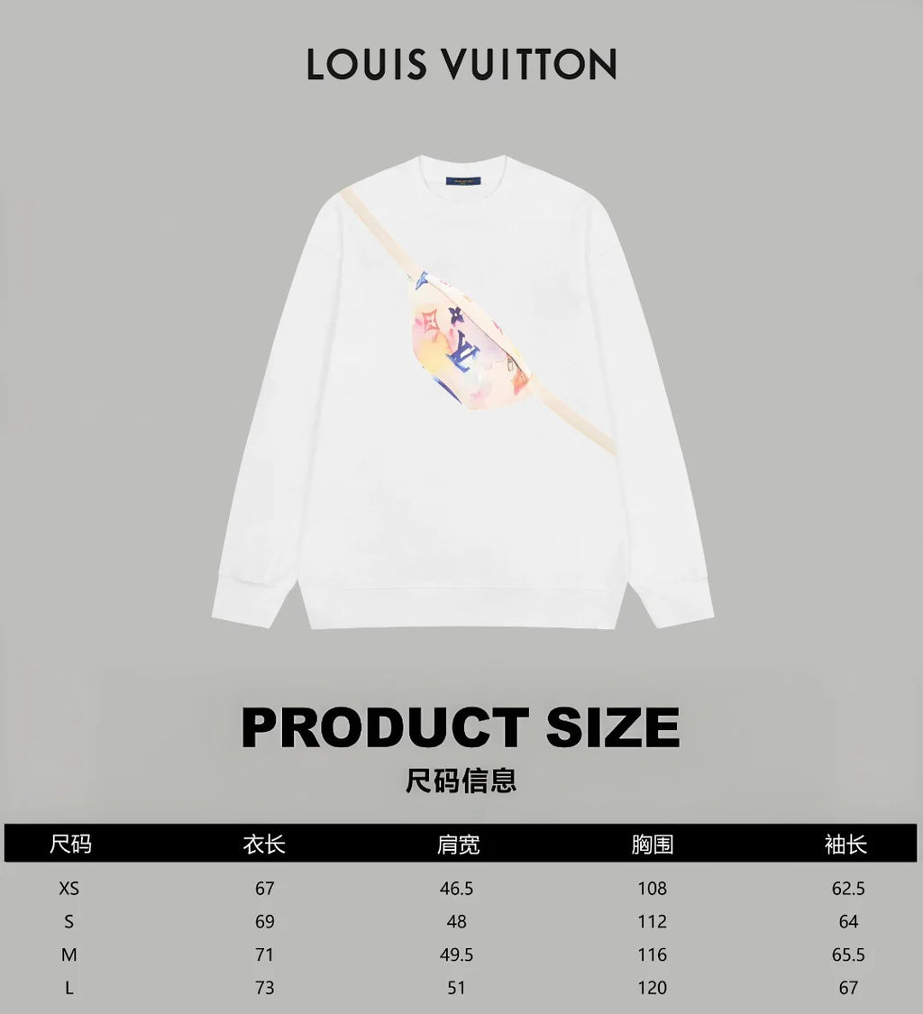 Printed looped long sleeved hoodie