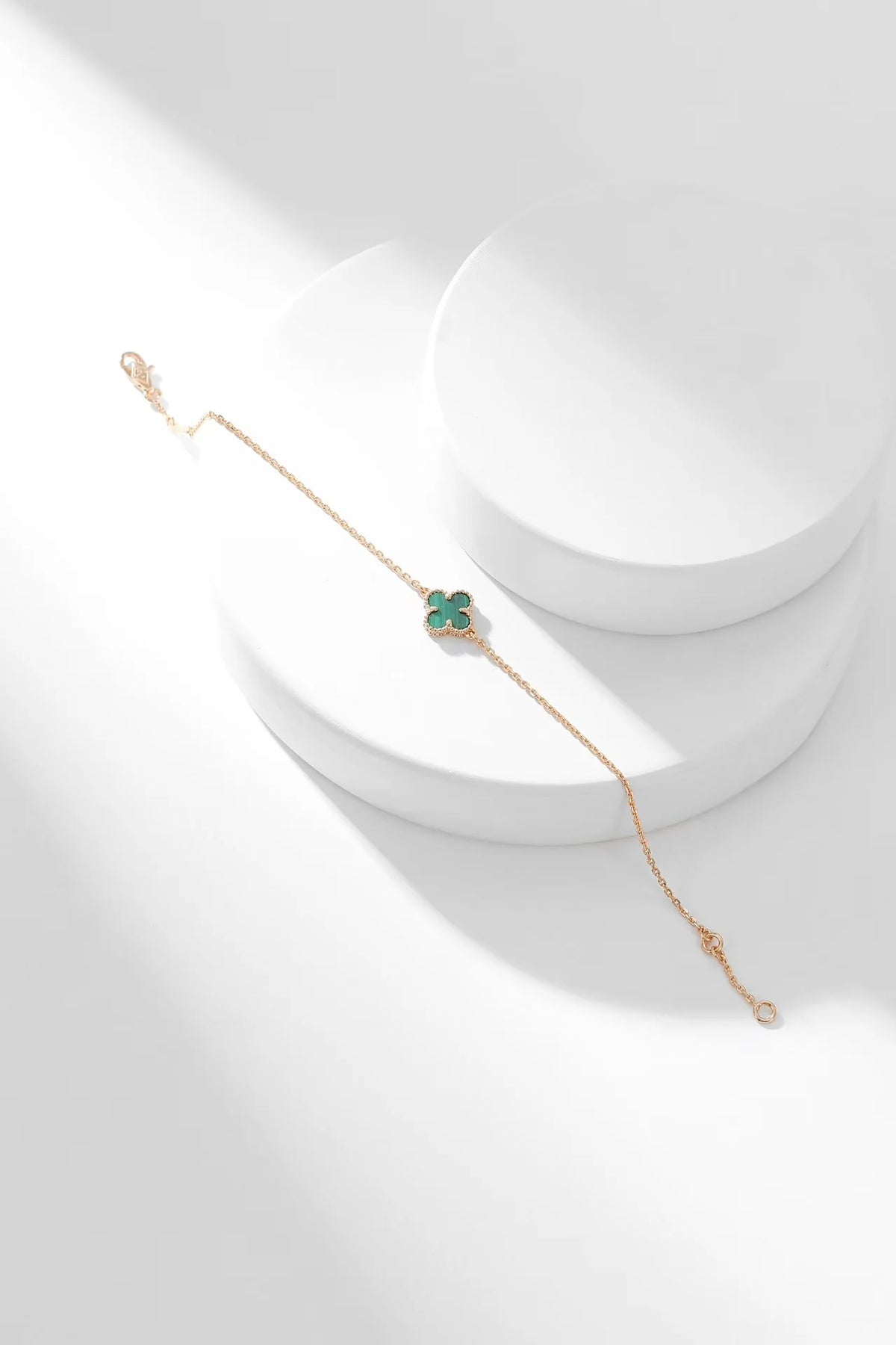 New Four Leaf Clover Peacock Stone Bracelet