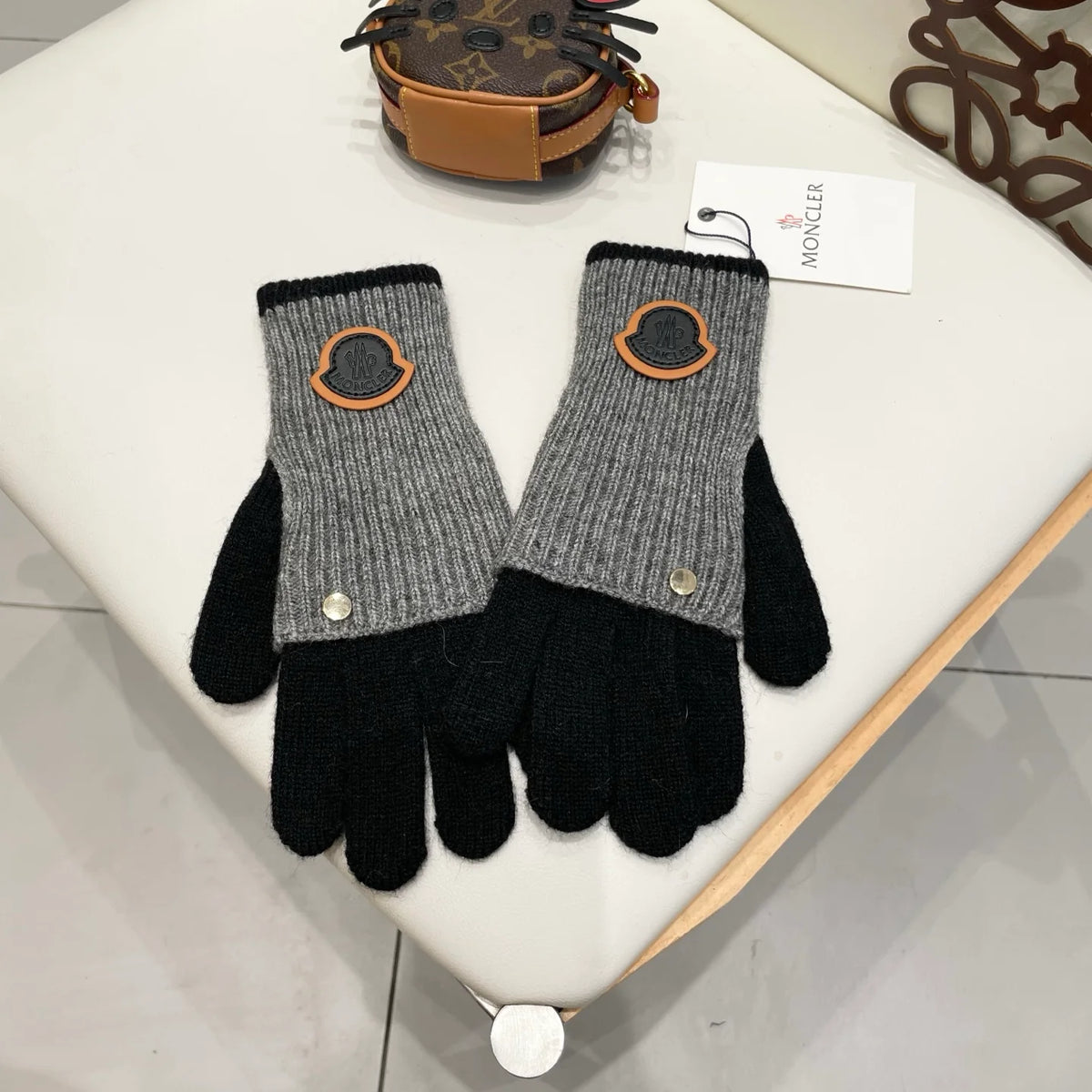 Knitted wool warm yarn gloves