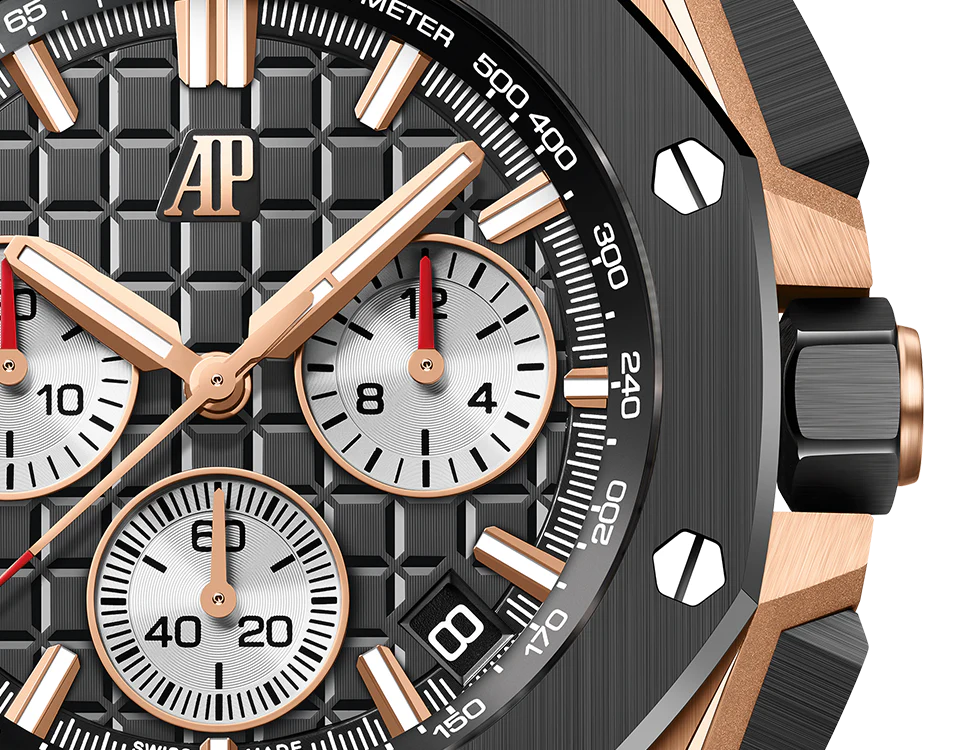 Chronograph-Black Gold OFFs - Black Rubber - Quartz- 43mm