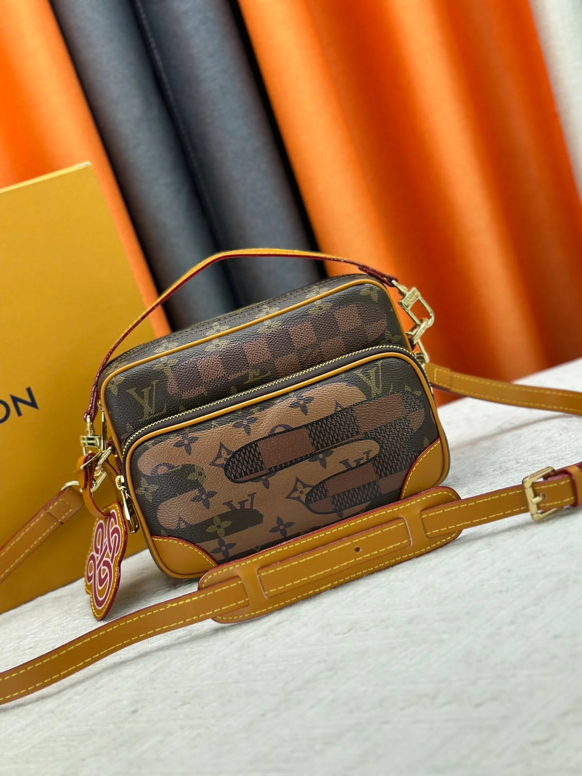 Coated canvas mailman bag