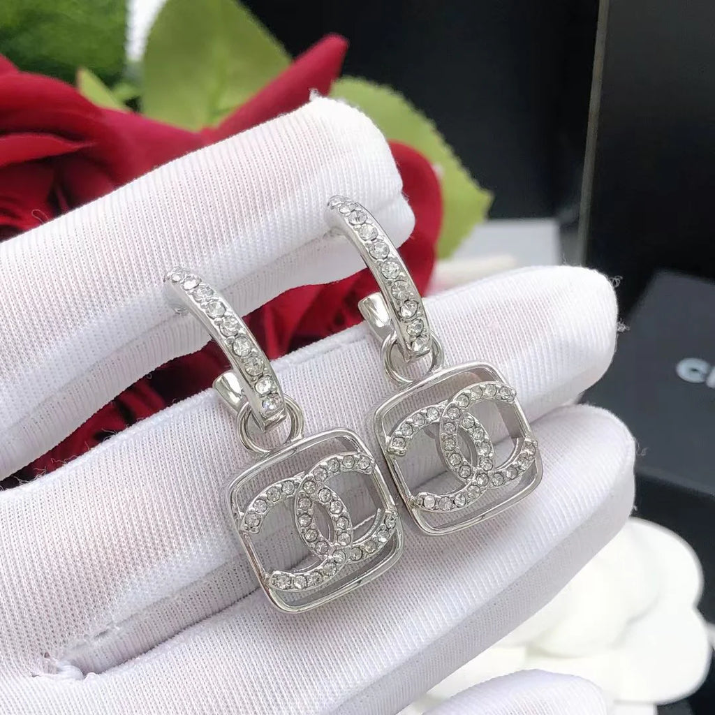 Diamond studded earrings