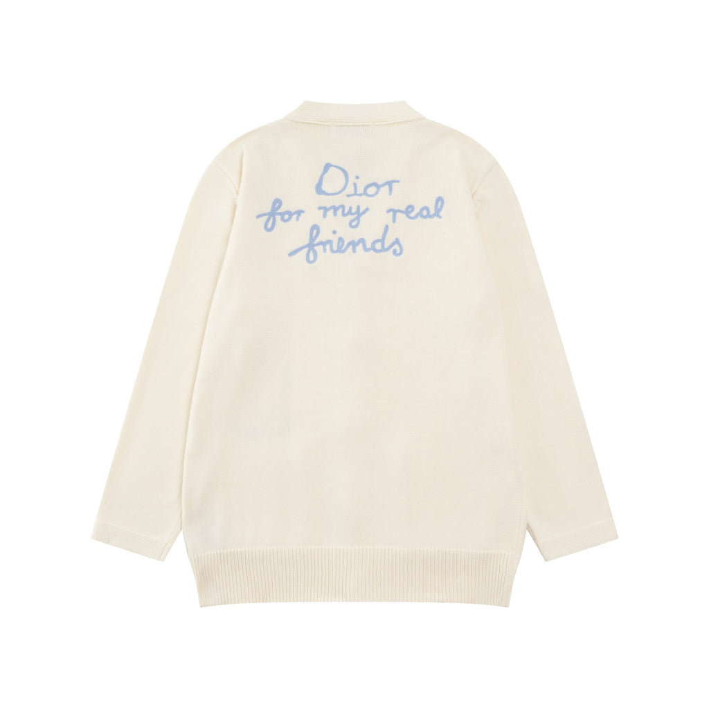 New jacquard logo cardigan jacket
