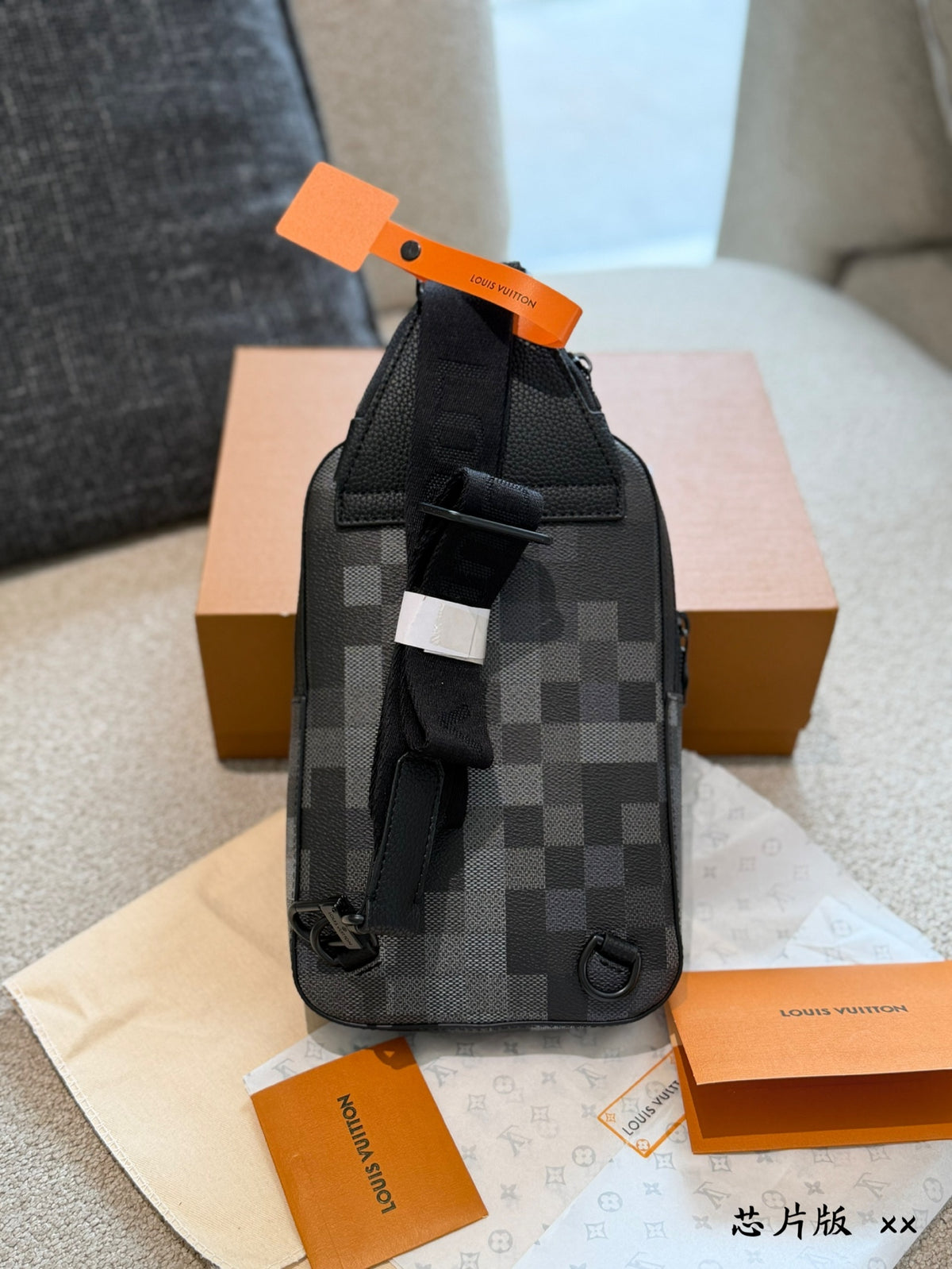 Vertical chest bag and crossbody bag